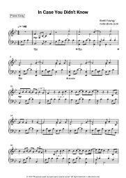 Sheet music, chords Brett Young - In Case You Didn't Know