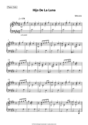 Sheet music, chords Mecano - Hijo De La Luna