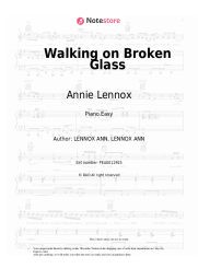 Sheet music, chords Annie Lennox - Walking on Broken Glass