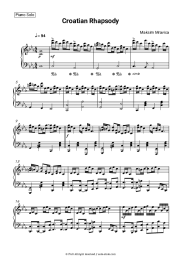 Sheet music, chords Maksim Mrvica - Croatian Rhapsody