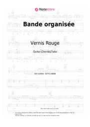 Sheet music, chords Vernis Rouge - Bande organisée