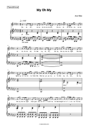 Sheet music, chords Ava Max - My Oh My