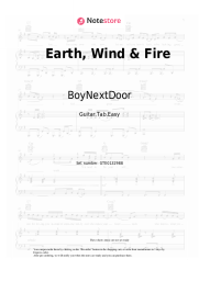 Sheet music, chords BoyNextDoor - Earth, Wind & Fire