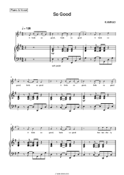 Sheet music, chords KAMRAD - So Good