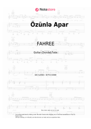 Sheet music, chords FAHREE, Ilkin Dovlatov - Özünlə Apar