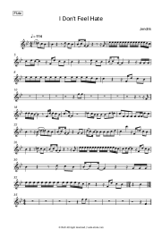 Sheet music, chords Jendrik - I Don't Feel Hate