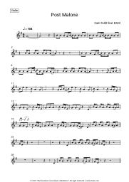 Sheet music, chords Sam Feldt, RANI - Post Malone