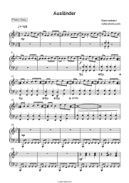 Sheet music, chords Rammstein - Ausländer