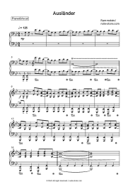 Sheet music, chords Rammstein - Ausländer