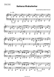 Sheet music, chords Bodo Wartke, Marti Fischer - Barbaras Rhabarberbar