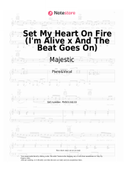 Sheet music, chords Majestic, The Jammin Kid, Celine Dion - Set My Heart On Fire (I'm Alive x And The Beat Goes On)