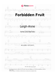 Sheet music, chords Leigh-Anne - Forbidden Fruit