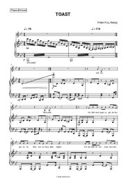 Sheet music, chords Peter Fox, Reezy - TOAST