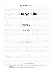 Sheet music, chords Jazeek, Milano - Do you lie