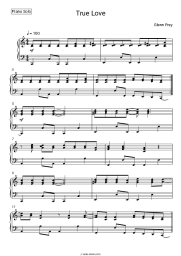 Sheet music, chords Glenn Frey - True Love