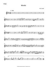 Sheet music, chords F. R. David - Words
