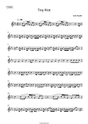 Sheet music, chords Sam Ryder - Tiny Riot