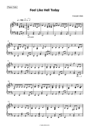 Sheet music, chords Cooper Alan - Feel Like Hell Today