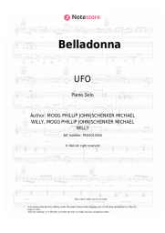 Sheet music, chords UFO - Belladonna