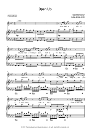 Sheet music, chords Matt Simons - Open Up