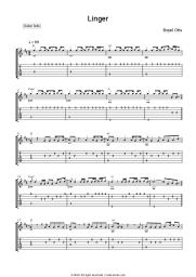 Sheet music, chords Royel Otis - Linger