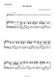 Sheet music, chords Tom Jones, Mousse T. - Sex Bomb