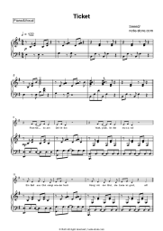 Sheet music, chords Seeed - Ticket