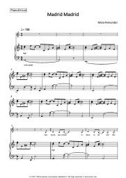 Sheet music, chords Nilda Fernandez - Madrid Madrid