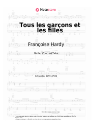 Sheet music, chords Françoise Hardy - Tous les garçons et les filles