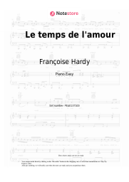 Sheet music, chords Françoise Hardy - Le temps de l'amour