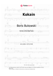 Sheet music, chords Boris Bukowski - Kokain