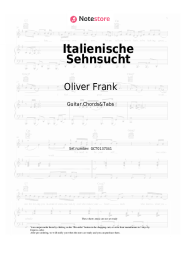 Sheet music, chords Oliver Frank - Italienische Sehnsucht