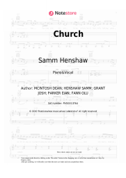 Sheet music, chords Samm Henshaw, EARTHGANG - Church