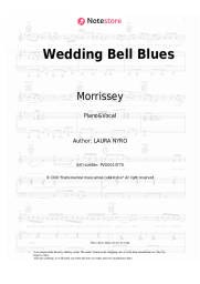 Sheet music, chords Morrissey - Wedding Bell Blues