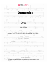 Sheet music, chords Coez - Domenica