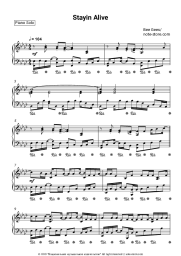 Sheet music, chords Bee Gees - Stayin' Alive