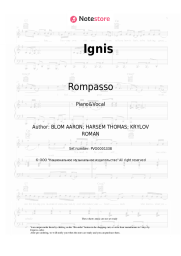 Sheet music, chords Rompasso - Ignis