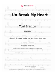Sheet music, chords Toni Braxton - Un-Break My Heart