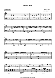 Sheet music, chords Tyler Shaw - With You