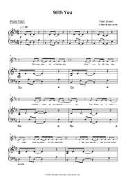 Sheet music, chords Tyler Shaw - With You