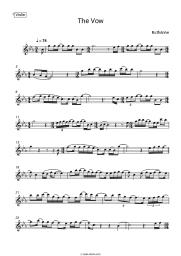 Sheet music, chords RuthAnne - The Vow