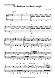 Sheet music, chords Silent Circle - Oh, don't lose your heart tonight