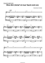 Sheet music, chords Munchener Freiheit - Ohne dich (Schlaf' ich heut' Nacht nicht ein)