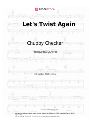 Sheet music, chords Chubby Checker - Let's Twist Again