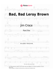 Sheet music, chords Jim Croce - Bad, Bad Leroy Brown