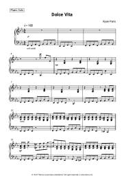 Sheet music, chords Ryan Paris - Dolce Vita