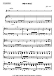 Sheet music, chords Ryan Paris - Dolce Vita