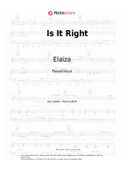 Sheet music, chords Elaiza - Is It Right