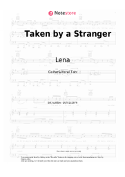 Sheet music, chords Lena - Taken by a Stranger