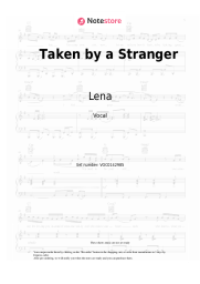 Sheet music, chords Lena - Taken by a Stranger